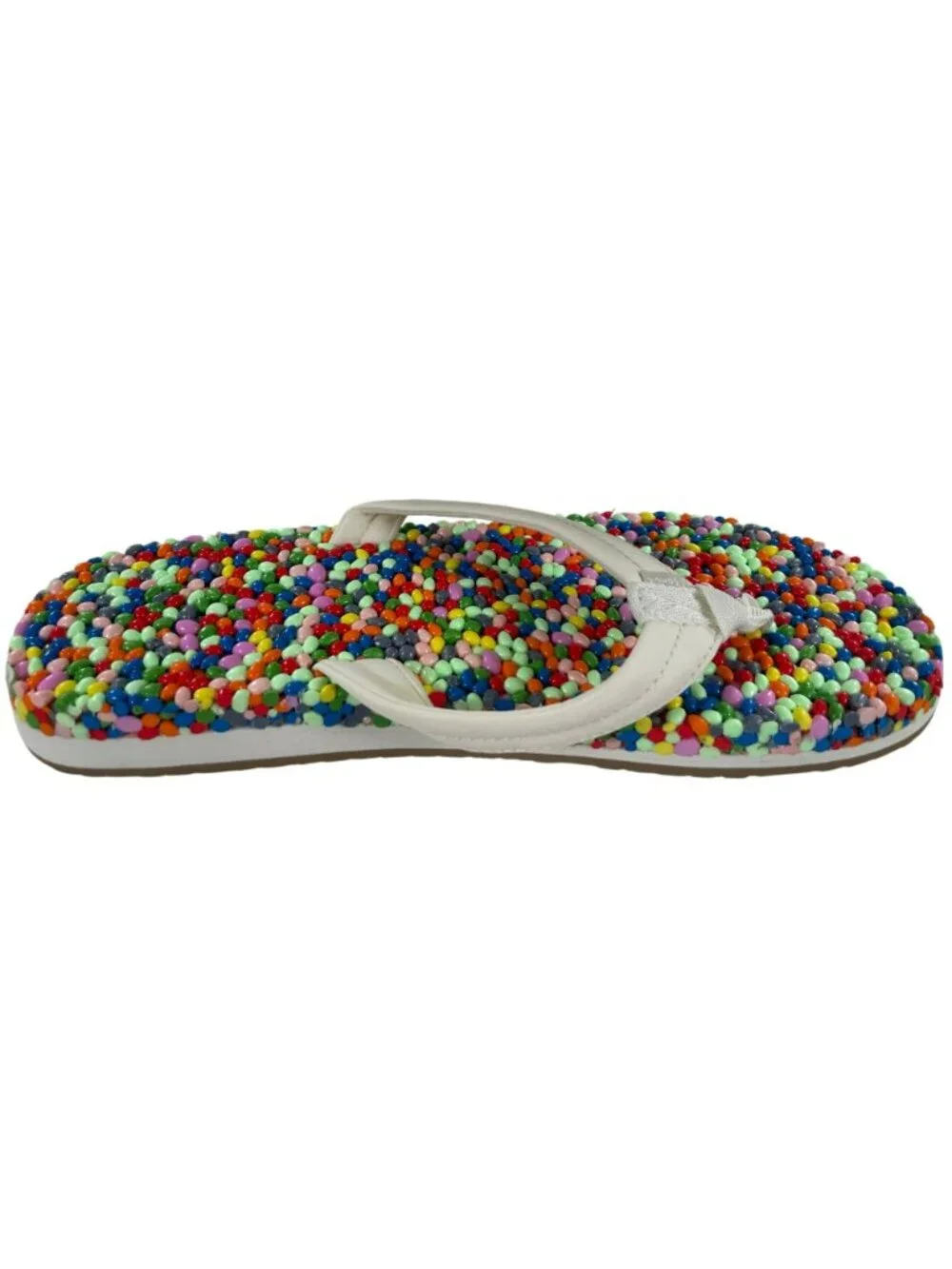 Sanuk Bubblecush Flip Flops Colorful Vegan Materials Comfy Women's Size 8 NEW - Picture 2 of 9